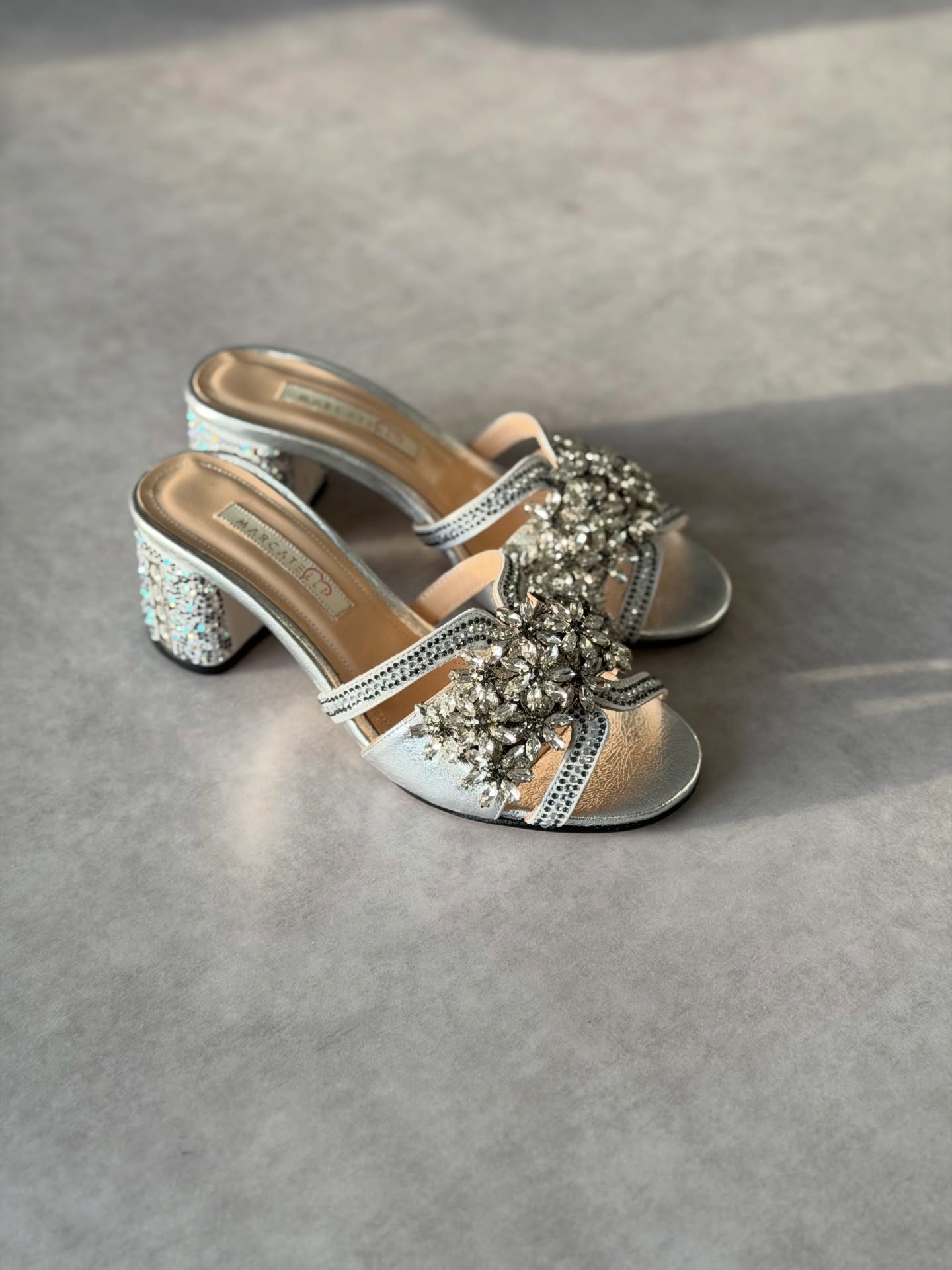 Crystals Deri Topuklu Terlik