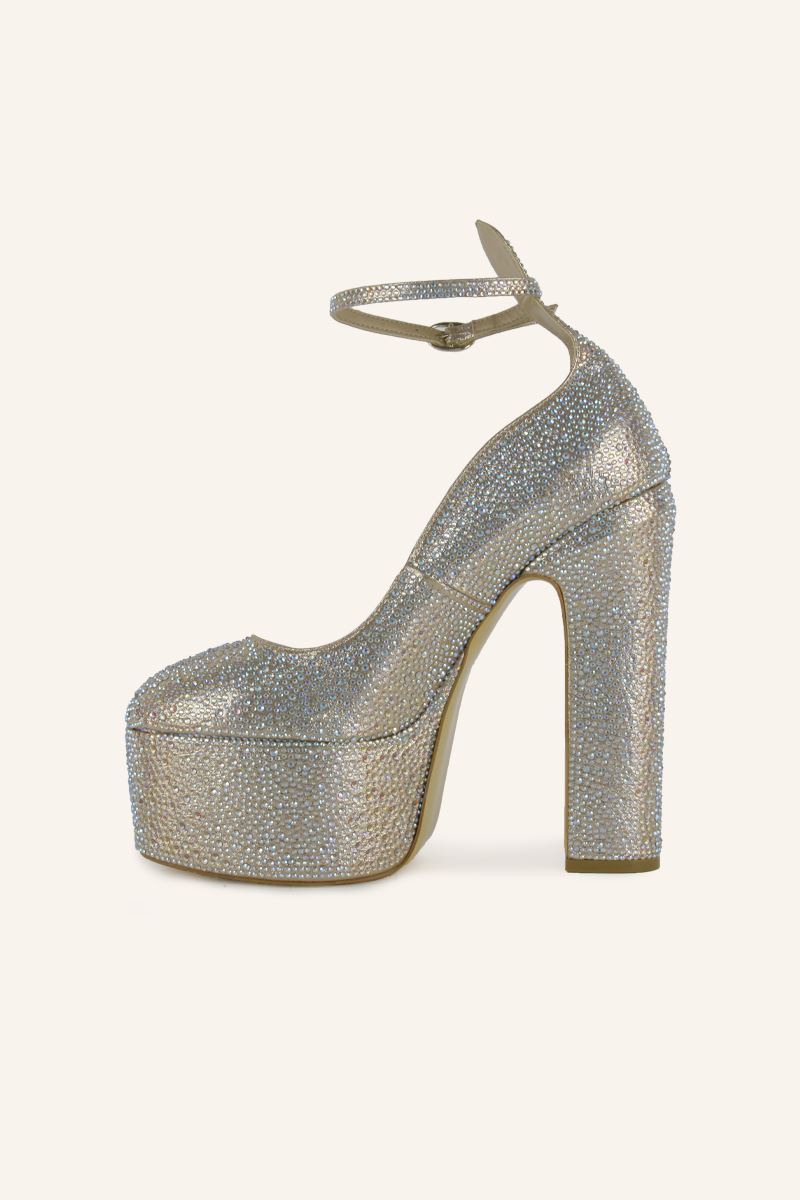 EKRU LAVEZZİ PLATFORM TOPUKLU AYAKKABI | Marcatelli Online Shop