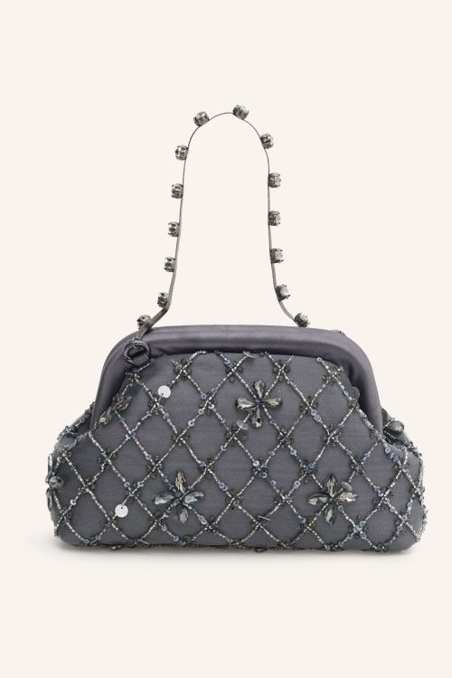 Füme Saten Abiye Çanta 