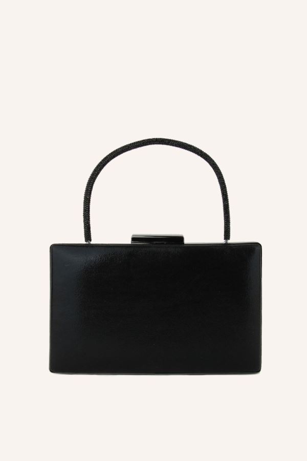 Siyah Saten Kare Abiye Çanta