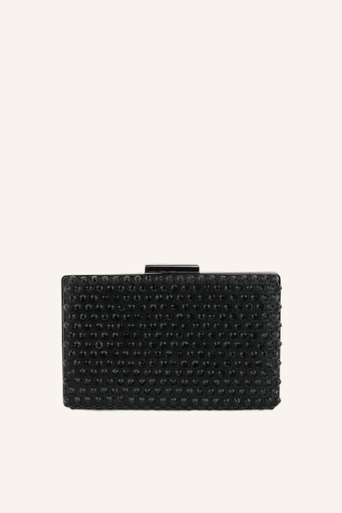 Siyah Taşlı Abiye Çanta 