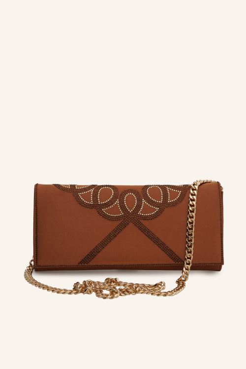 Bakır Saten Veroni Abiye Çanta 