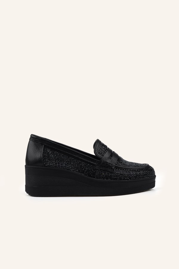 Siyah Adelina's Loafer Ayakkabı