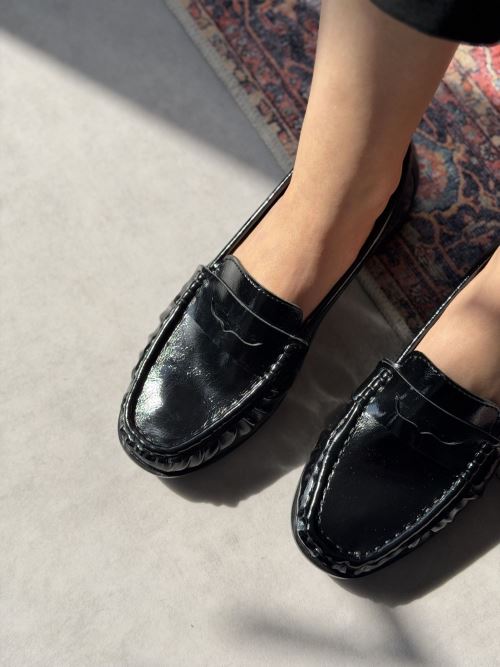 Siyah Rugan Loafer 