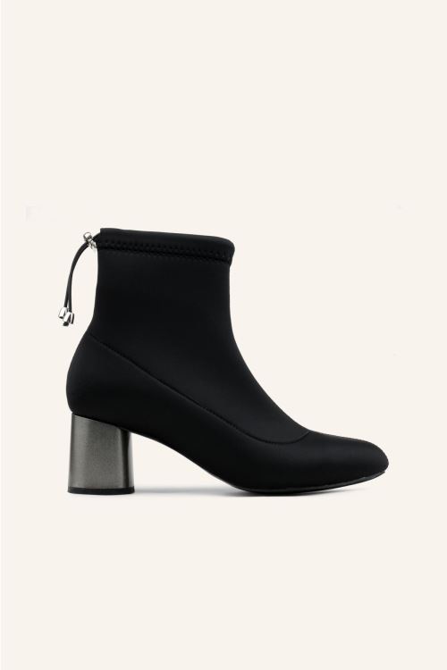 Siyah Milano Oval Streç Bot 