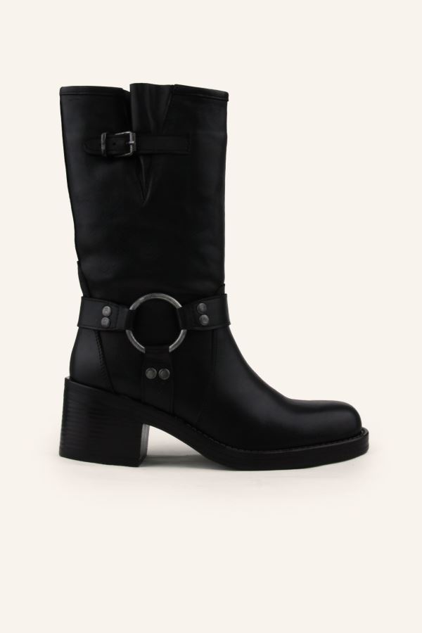 Siyah Deri Western Çizme