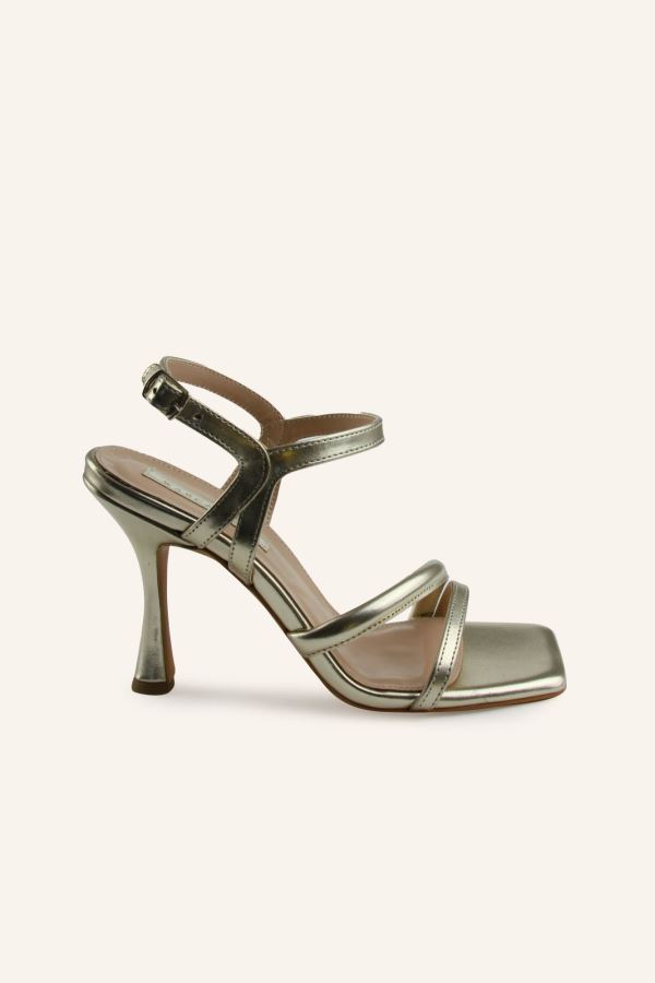 Altın Karoline Topuklu Sandalet