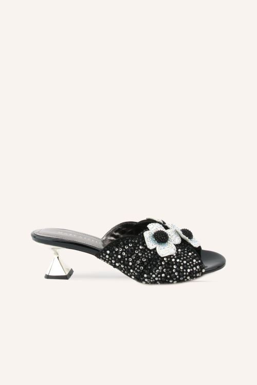 Siyah Sim Joy Topuklu Terlik 