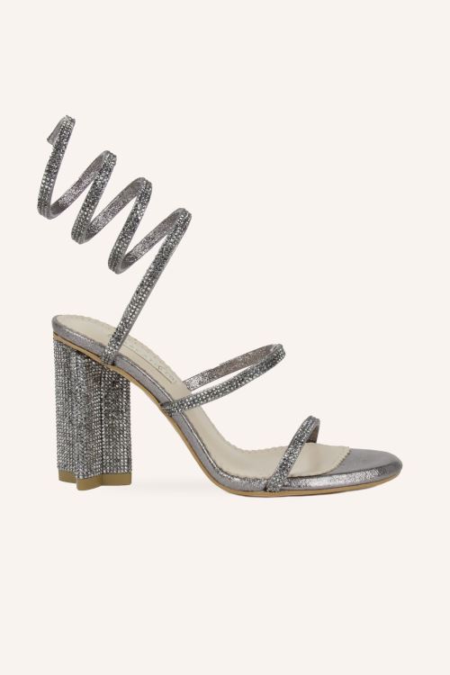 Antrasit Makaron Topuklu Ayakkabı