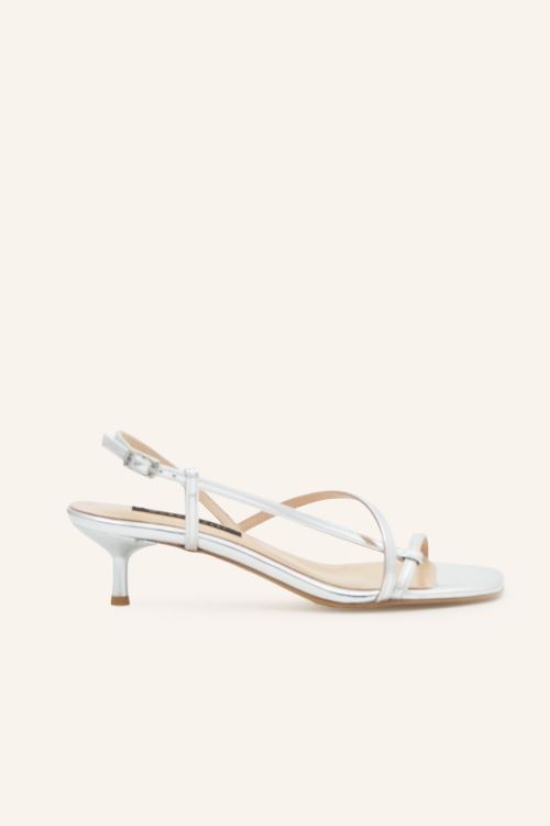 Gümüş Ayna Nera Topuklu Ayakkabı 