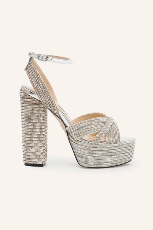 Gümüş Suelin Platformlu Sandalet 