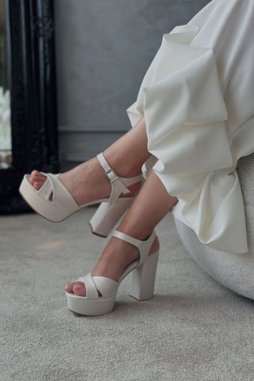 Sedef Lindon Platform Gelin Ayakkabısı 