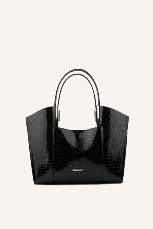 Siyah Kroko Omuz Çantası