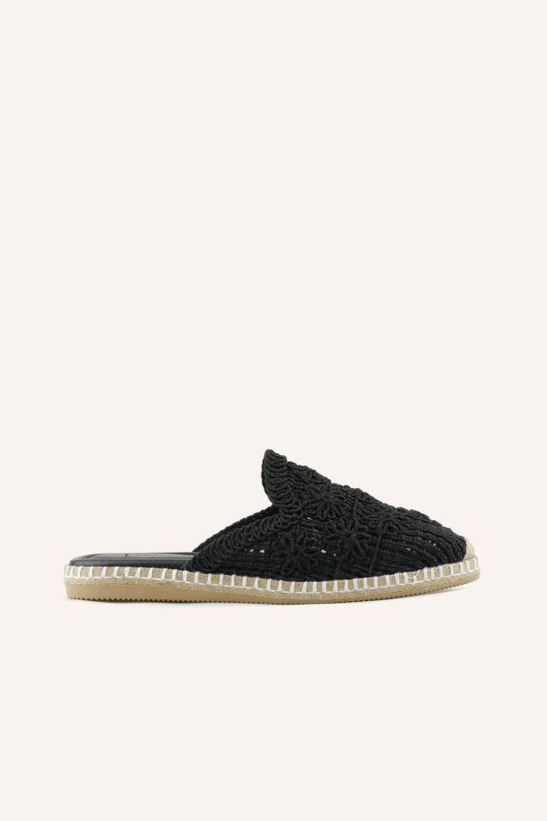 Siyah Espadril Terlik 