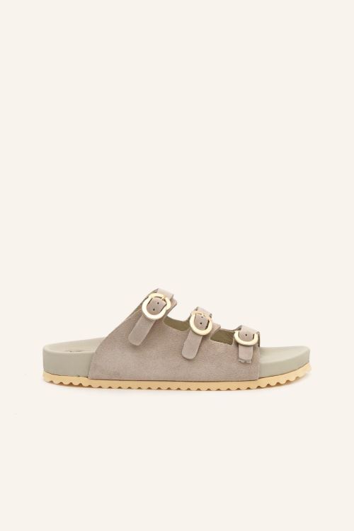 Bej Süet Swen Deri Terlik