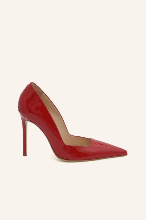 Kırmızı Rugan Deri Stiletto 