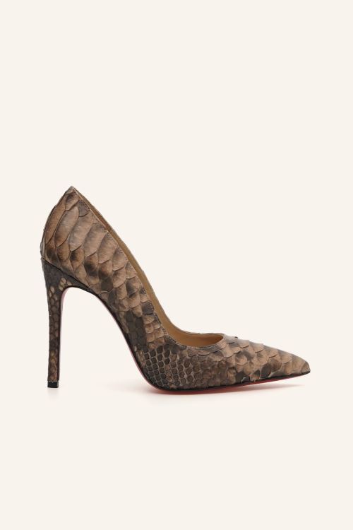 Chestnut Deri Yüksek Stiletto 