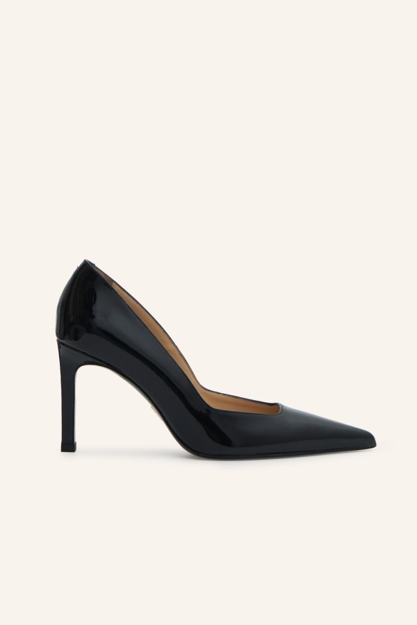 Siyah Rugan Topuklu Stiletto 