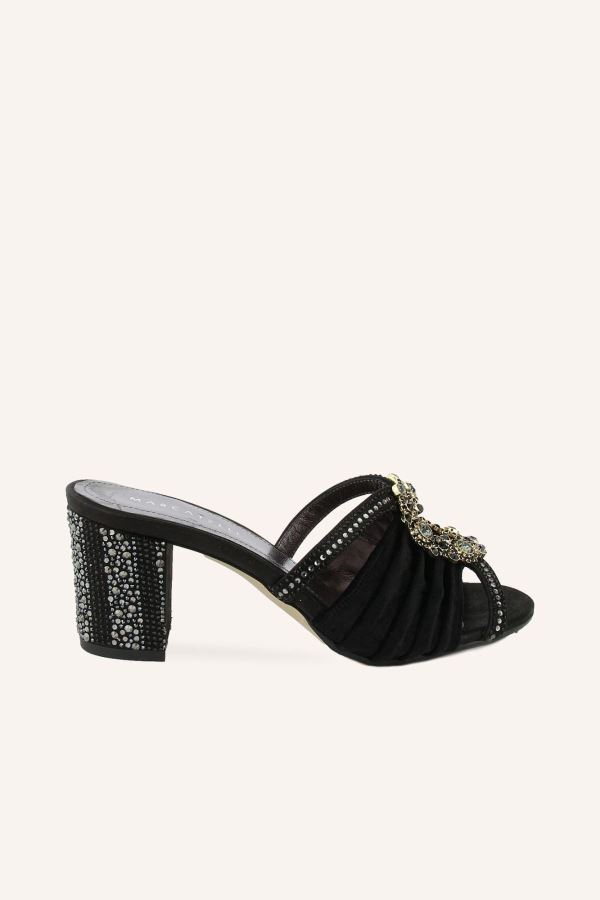 Siyah Elvin Topuklu Terlik