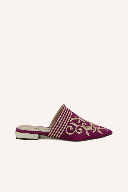 Mor Saten Maça Terlik 