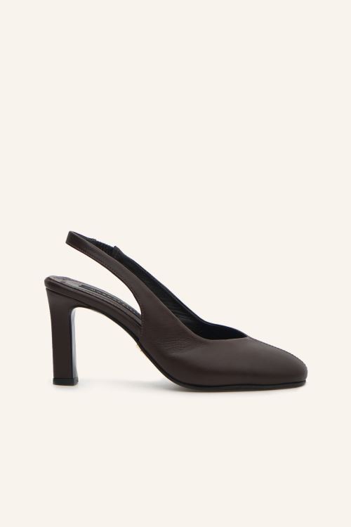 Kahve Nora Topuklu Ayakkabı 